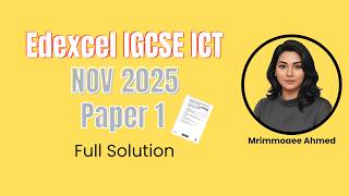 Edexcel IGCSE ICT Paper 1 November 2025
