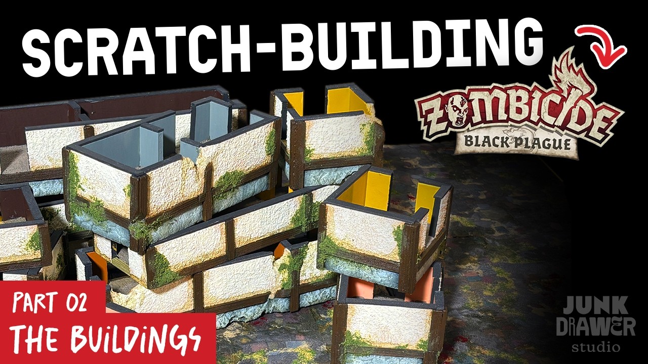 Scratch-Building All the Rooms for Zombicide Black Plague! // JunkDrawer Studio Ep 021