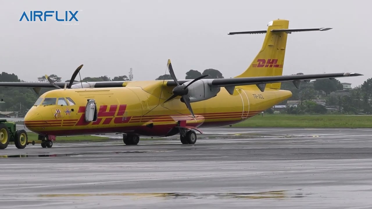 ATR-72 Freighter DHL Livery at Léon-Mba International Airport｜ AIRFLIX™ Exclusive