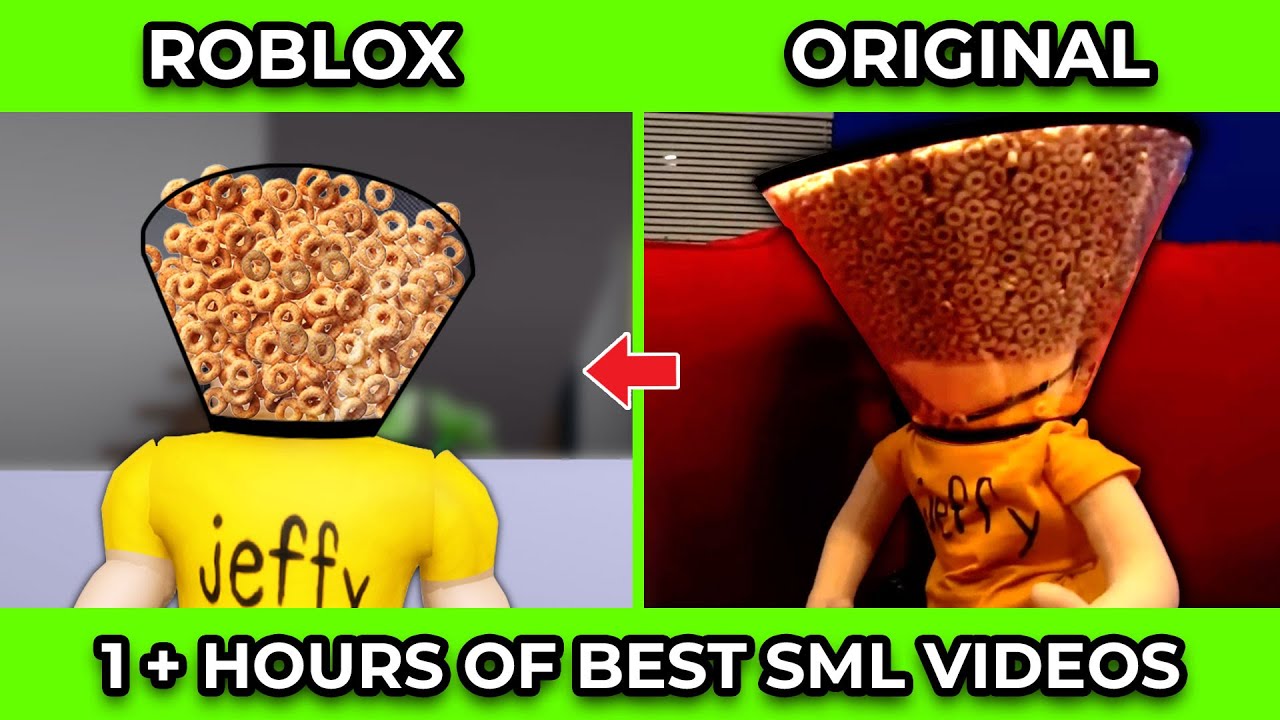 SML Movie vs SML ROBLOX: 1+ HOURS OF BEST JEFFY VIDEOS ! Side by Side #1