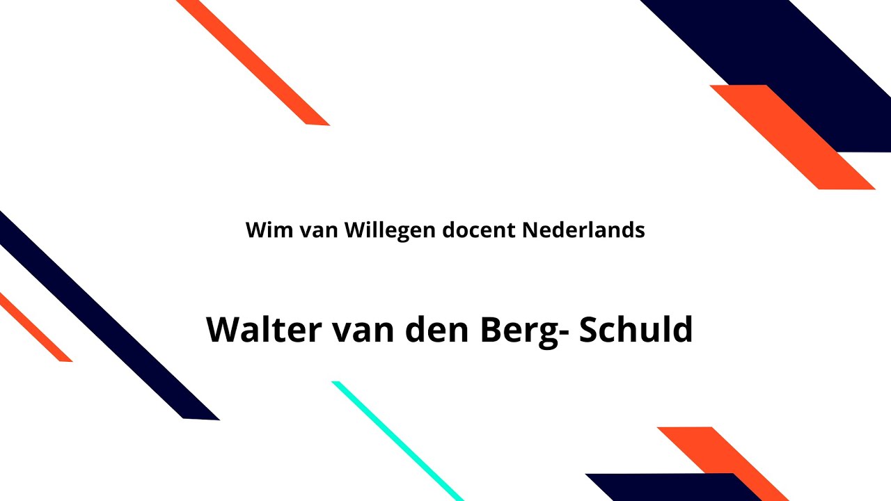 Walter van den Berg - Schuld - YouTube
