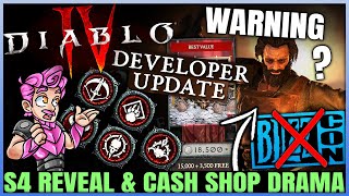 Diablo 4 - CONFIRMED: Season 4 Revealed, Cash Shop Changes, Blizzcon Dead, Dev Interview & More!