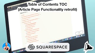 Table of Contents TOC - Live demonstration - Squarespace plugin (cx+)