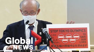 Petition to cancel Olympics amid 4th wave of COVID-19 submitted to Tokyo's governor