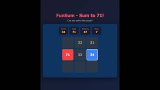 Fun Sum to 71! #riddle #game #puzzle #braingames #brainteaser