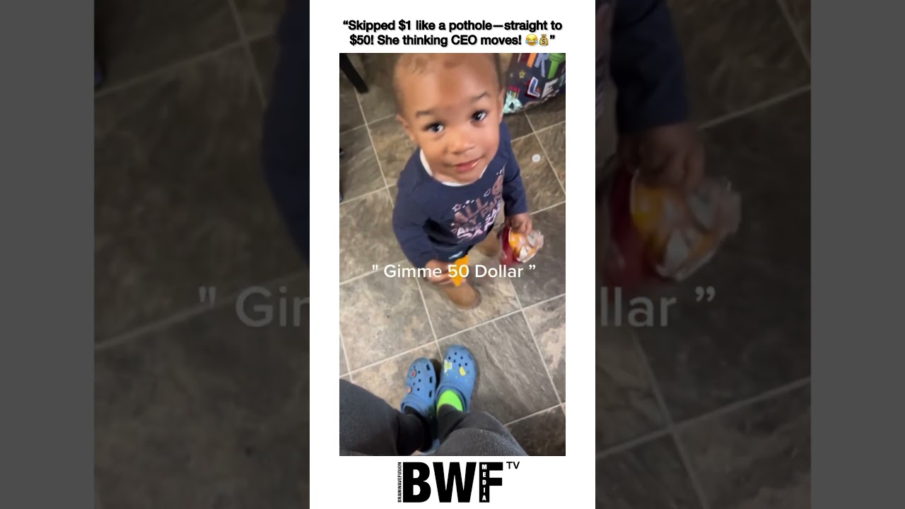 “Skipped $1 like a pothole—straight to $50! She thinking CEO moves! 😂💰”