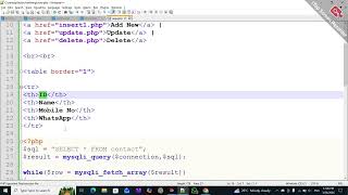 Insert,Update,Delete+Whattsapp | Complete PHP CRUD System