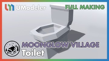 3D Modeling in Unity - Full Making Video of Modeling & Unwrapping a Toilet in Moonglow Village