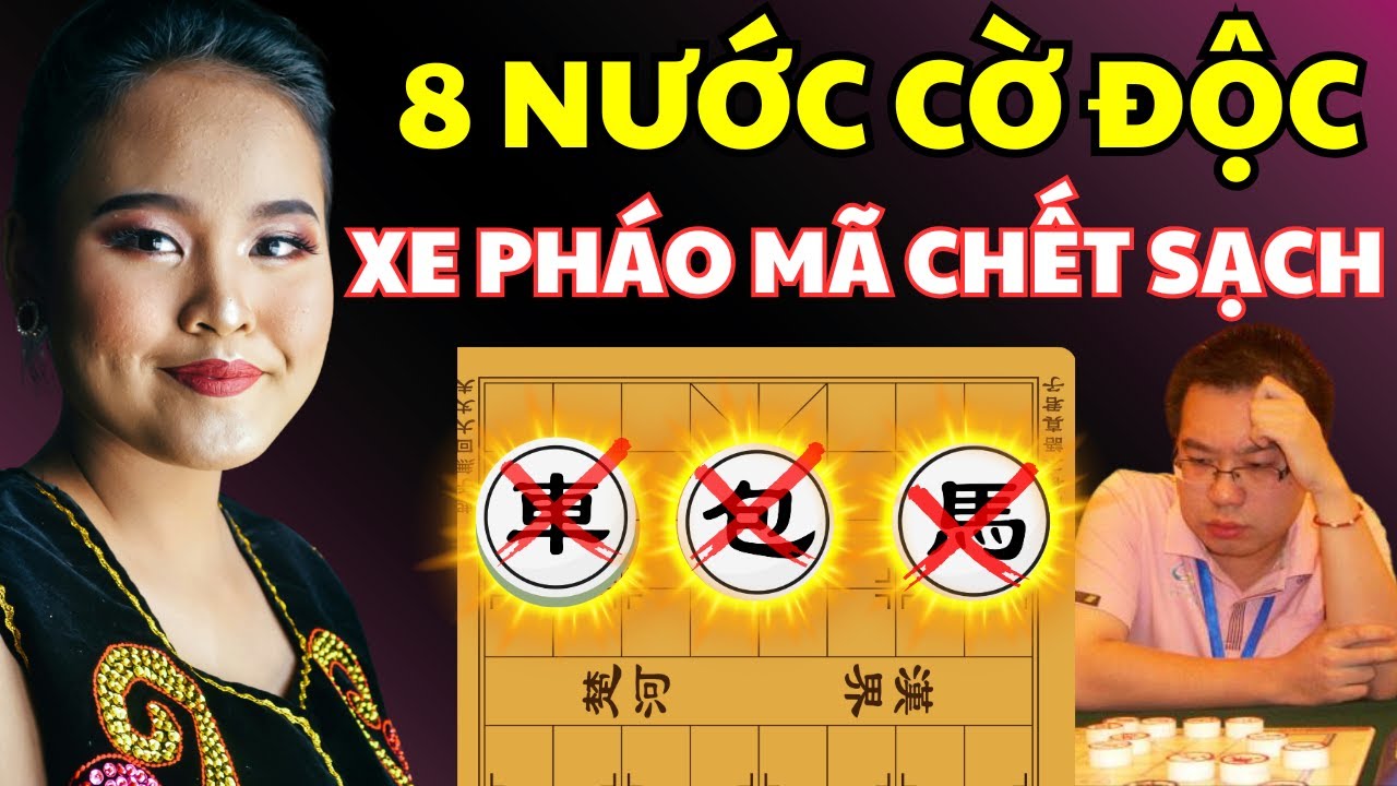8 NƯỚC CỜ XE PHÁO MÃ BỊ TÓM GỌN LÀM CHẤN ĐỘNG GIỚI CỜ