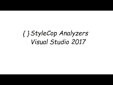 How to use StyleCop in Visual Studio 2017