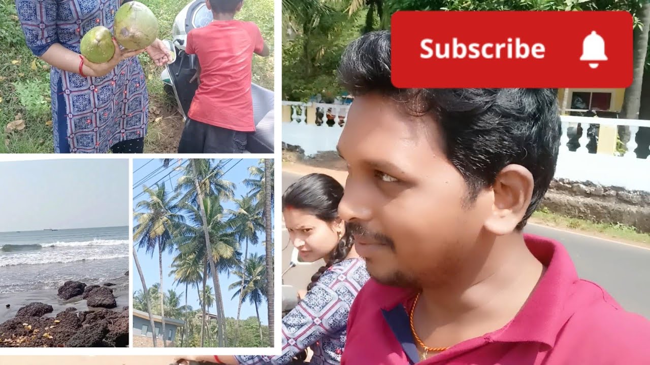 Goa🏖️ ke coco Beach pe Mila coconut. 😊😂