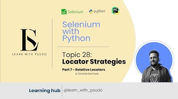 Topic 28: Relative Locators in Selenium 4 | Learn Python Basics & Selenium from Scratch