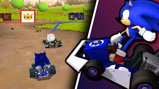 Sonic in Mario Kart DS Deluxe Rom Hack - Moo Moo Meadows [WII]
