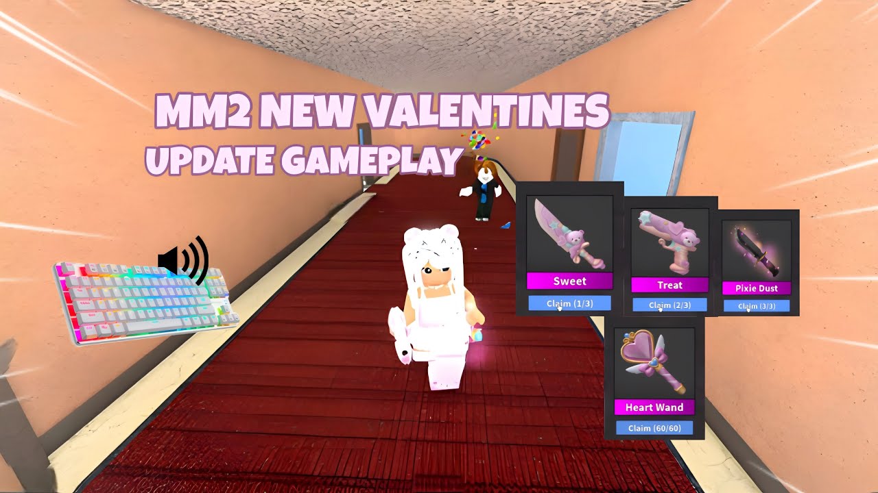 BUYING EVERYTHING IN THE NEW MM2 VALENTINES UPDATE + GAMEPLAY (KEYBOARD ASMR)
