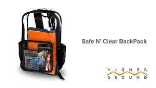 Safe N Clear Backpack - The Only Clear Bag With Padded Protection For Your Devices