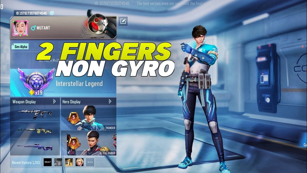 2fingers non Gyro player Interstellar Legend | Hyper Front Montage | Mu10tx Gaming
