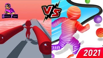 Rope Man -vs- Stack Colors 2 Game Compare (Android, iOS Gameplay Walkthrough)