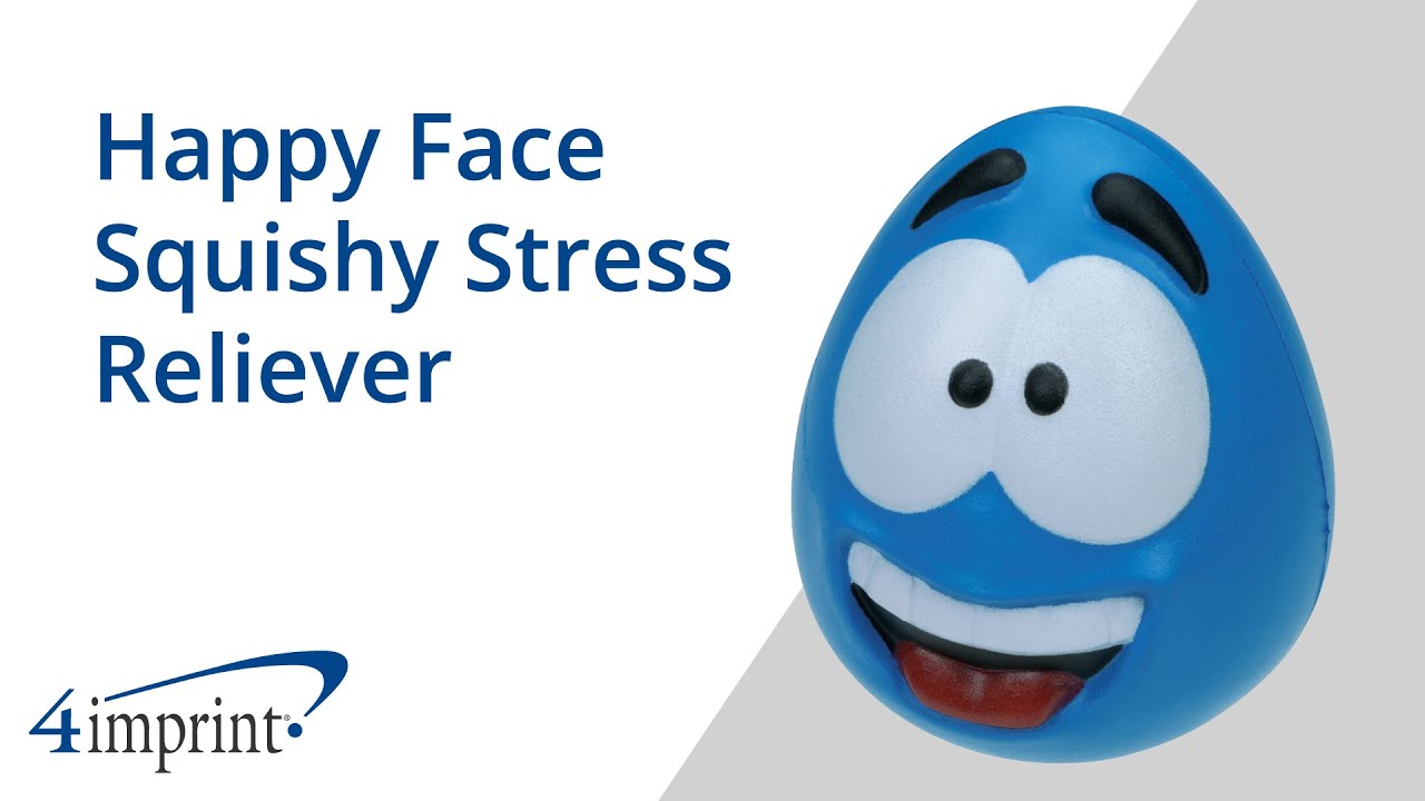 Happy Face Squishy Stress Reliver - Custom Stress Reliever by 4imprint