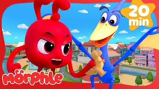 morphle vs flying dinosaur cartoon animals kids my magic