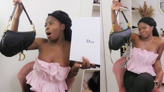 OMG!! I GOT A DIOR SADDLE BAG FOR UNDER A £100/$100!!😮. Is it REAL or DUPE?!🤔🤭.Boujee On a Budget