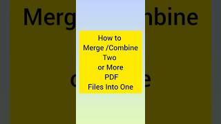 How to Combine Multiple PDF Files into One Document || Merge PDFs