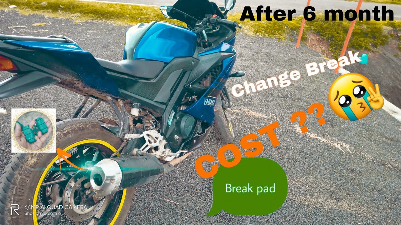 R15 v3 rear Brake pad change very low cost brake pad 😳r15 short service YouTube