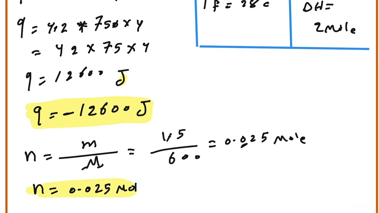 الفصل الاول/حل سؤال  وزاري 2/2013 واسئلة خارجية حول المسعر الحراري /محاضرة ٥