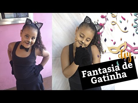 DIY Fantasia de Gatinha (Infantil e Adulto) I CARNAVAL