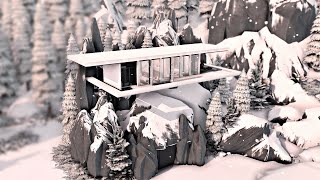 Modern Winter Cliff House | No cc | The sims 4 | Stop motion Speed build Modern Winter Cliff House | No cc | The sims 4 | Stop motion Speed build