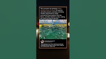 This computer can generate perfect standing waves in a pool. It