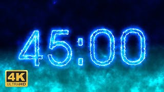 45 Minutes Countdown Timer - Electric ⚡☄ [4K]