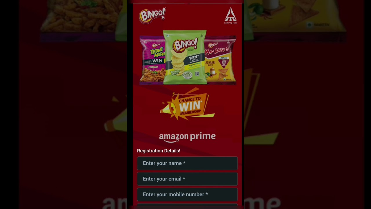 Bingo Free Amazon prime membership content✨️✨️ 
