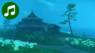 Relaxing GHOST OF TSUSHIMA Music 🎵 Rainy Tshushima Ocean (Ghost of Tsushima OST | Soundtrack)