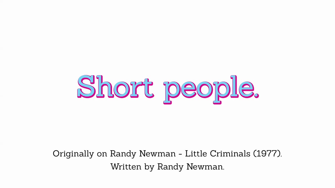 Short people randy newman backing track youtube