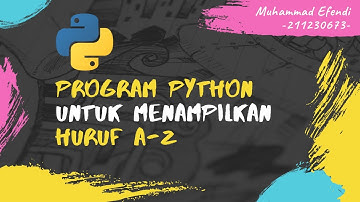 Python - Menampilkan huruf A - Z