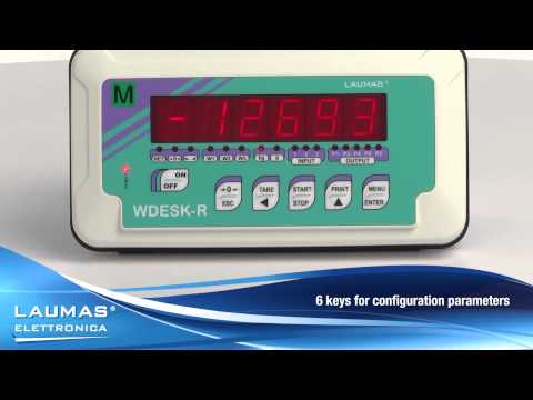 WDESK-R - ABS weight indicator with red LED display IP67 protection rating - LAUMAS