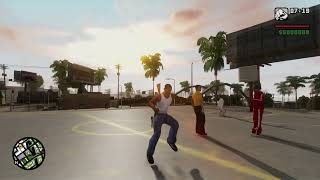 CJ dançando a dança ginga de funkeiro
