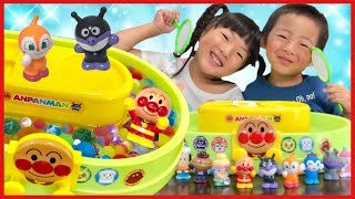 【縁日ごっこ】アンパンマンのおもちゃを救出せよ！ 人形すくい Kids play Anpanman Toy