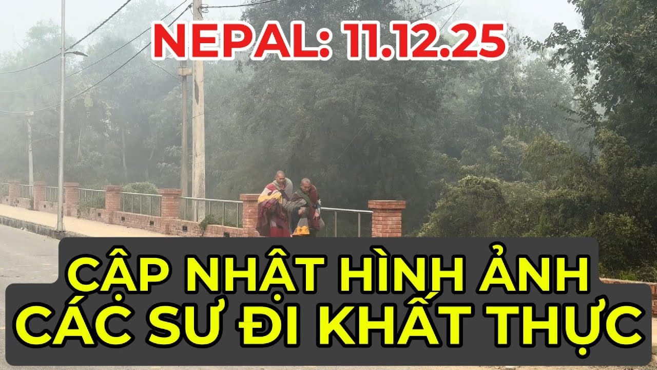 Nepal 11.12.25 | Cập nhật hình ảnh các sư đi khất thực 