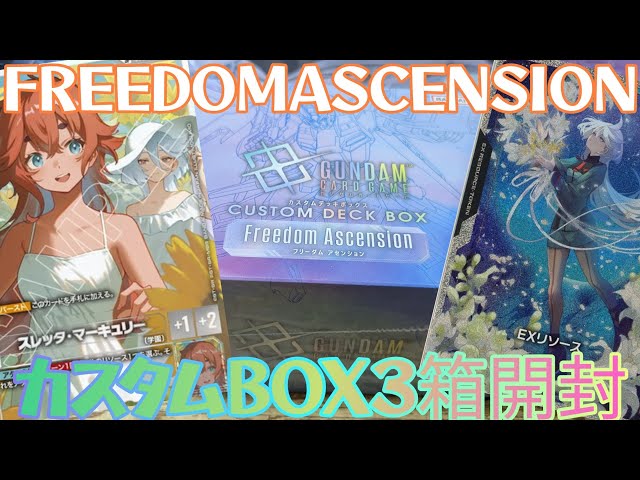 GundamCardGame] Opening 3 FREEDOM ASCENSION Custom Deck Boxes