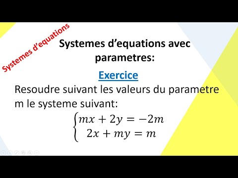 Système d'équation #linéaire avec paramètre: résolution et discussion des cas