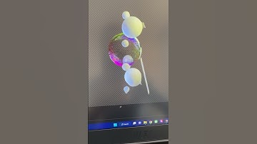 3d illustration. Blender work. Adding texture. Soap bubbles