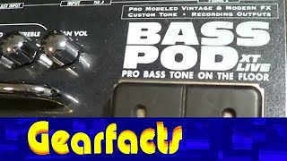 Line 6 Bass POD XT Live multi effects pedal demo