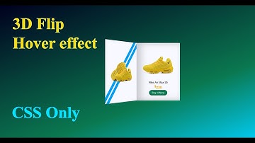 Amazing 3D Flip e-Commerce Card Hover Effects | Html CSS
