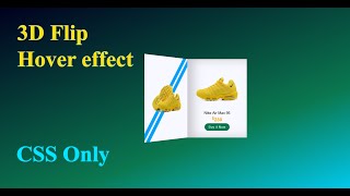 Amazing 3D Flip e-Commerce Card Hover Effects | Html CSS