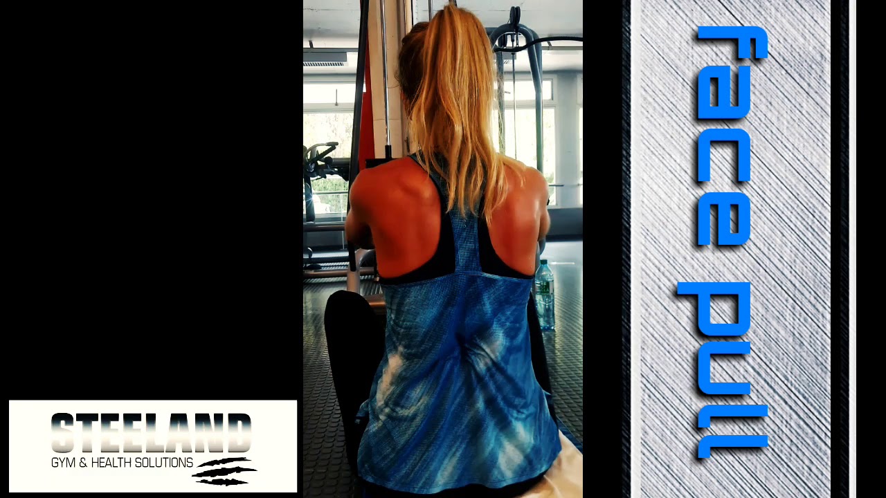 Face pull / deltoides posteriores en polea simple entrenamiento funcional aplicado a los deportes