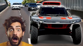 Audi RS Q e-tron Driven on City Streets of Madrid, Spain