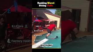 Ranking Worst Diving Fails #funny #shorts #diving