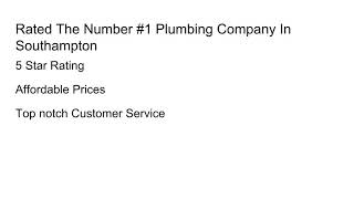The Best Plumbing Company In Southampton