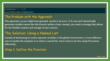 Generate Vectors With a For Loop in R